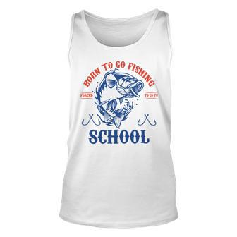 Funny Born To Go Fishing Bass Fish Fisherman Boys Kids Unisex Tank Top | Favorety AU