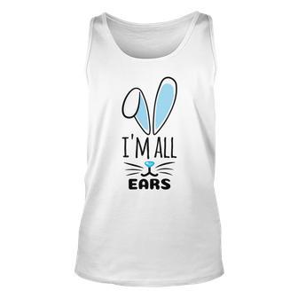 Funny Cute Pastel Blue Bunny Im All Ears Rabbit Happy Easter Day Gift For Girls Women Mom Mommy Family Birthday Holiday Christmas Unisex Tank Top | Favorety DE