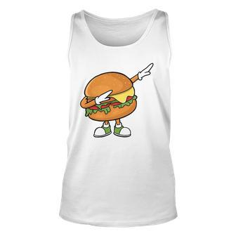 Funny Hamburger Art Men Women Cheeseburger Meat Eater Unisex Tank Top | Mazezy