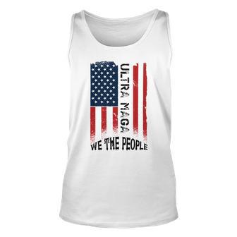 Funny Ultra Maga Vintage American Flag Ultramaga Retro Unisex Tank Top | Favorety AU