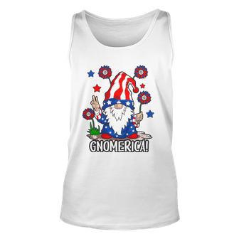 Gnomes 4Th Of July Women Gnomerica Girls American Flag Unisex Tank Top | Mazezy