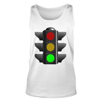 Green Traffic Light Signal Stop Caution Go Unisex Tank Top | Mazezy