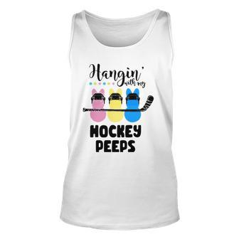 Hanging With My Hockey Easter Bunnies Cute Easter Unisex Tank Top | Mazezy