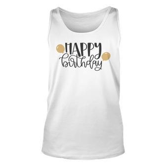 Happy Beautiful Birthday With Balloons Unisex Tank Top | Favorety UK