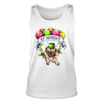 Happy StPatricks Day Pug Lover Gift Unisex Tank Top | Mazezy