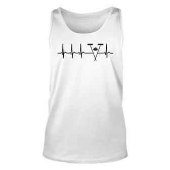 Heartbeat Curling Tshirt Cool Funny Nerdy Comic Graphic Curling Curling Player Curling Pla V2 Unisex Tank Top | Favorety UK