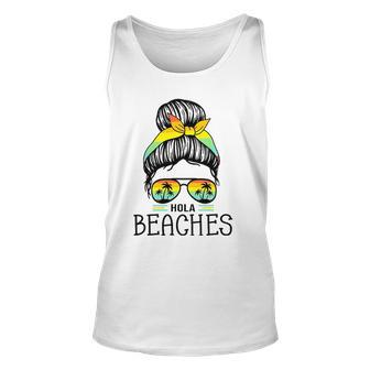 Hola Beaches Funny Beach Vacation Summer For Women Men Unisex Tank Top | Mazezy