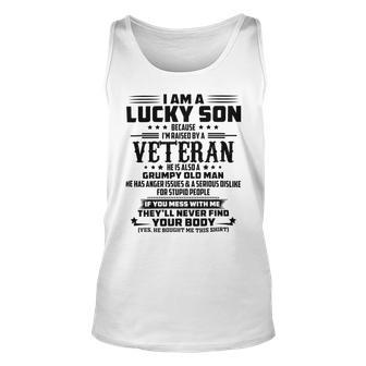 I Am A Lucky Son Because Im Raised By A Veteran Unisex Tank Top | Favorety DE