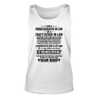 I Am A Proud Daughter In Law Of A Crazy Father In Law V2 Unisex Tank Top | Favorety AU