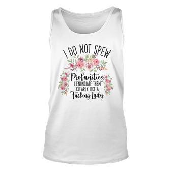 I Do Not Spew Profanities Unisex Tank Top | Favorety