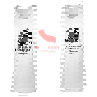 I Love Calipornia No Prop 60 Treasure Island Media Unisex Tank Top | Mazezy