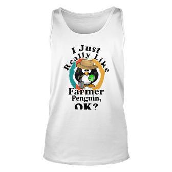 I Really Like Farmer Penguin Ok Unisex Tank Top | Favorety DE