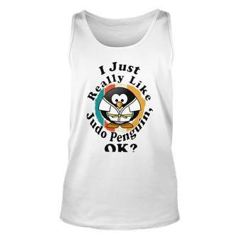 I Really Like Judo Penguin Ok Unisex Tank Top | Favorety UK