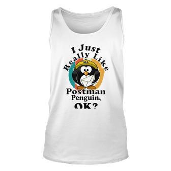 I Really Like Postman Penguin Ok Unisex Tank Top | Favorety DE