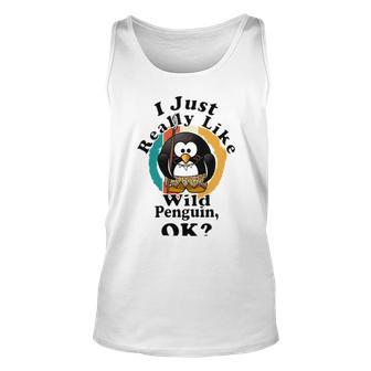 I Really Like Wild Penguin Ok Unisex Tank Top | Favorety