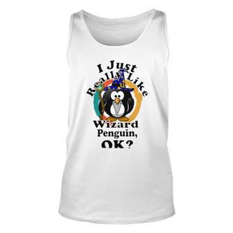 I Really Like Wizard Penguin Ok Unisex Tank Top | Favorety DE