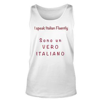 I Speak Italian Fluentlylanguage Italian Unisex Tank Top | Favorety UK