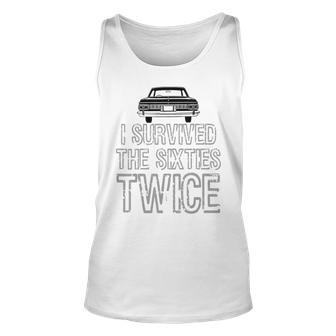 I Survived The Sixties Twice 8 Unisex Tank Top - Thegiftio UK