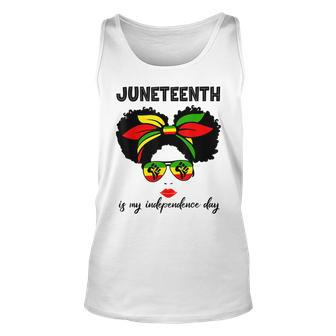 Juneteenth Women Juneteenth For Girl Messy Bun Unisex Tank Top - Thegiftio UK