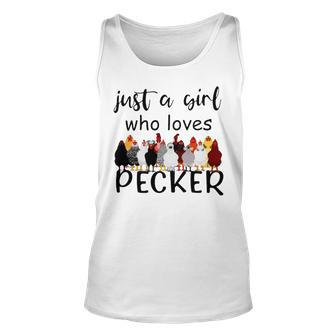 Just A Girl Who Loves Peckers 861 Shirt Unisex Tank Top | Favorety