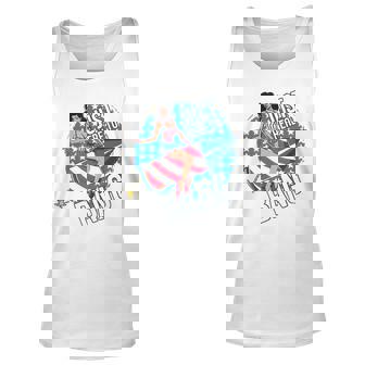 Just Here To Bang Fireworks Fourth Of July Usa Girl American Tank Top | Mazezy