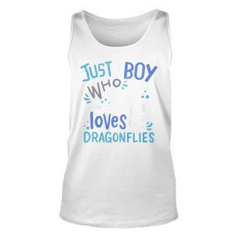 Kids Dragonfly Just A Boy Who Loves Dragonflies Gift V2 Unisex Tank Top - Seseable