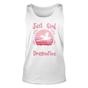 Kids Dragonfly Just A Girl Who Loves Dragonflies V2 Unisex Tank Top - Seseable