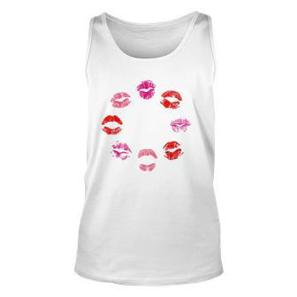 Mens Kiss Lipstick Print Lip Makeup Cute And Trendy Tank Top | Mazezy