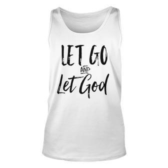 Let Go And Let God Christian Surrender Trust Vintage Unisex Tank Top | Mazezy