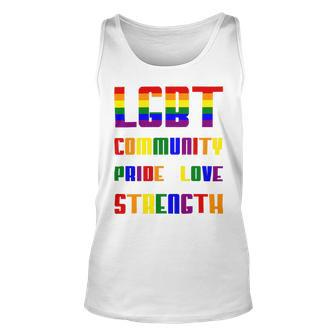 Lgbt Pride Month Lgbt History Month Slogan Shirt Lgbt Community Pride Love Strength Unisex Tank Top - Monsterry CA