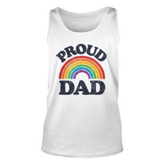 Lgbtq Proud Dad Gay Pride Lgbt Ally Rainbow Fathers Day Unisex Tank Top | Mazezy