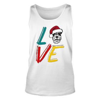 Love My Xmas Miniature Schnauzer Unisex Tank Top | Favorety DE