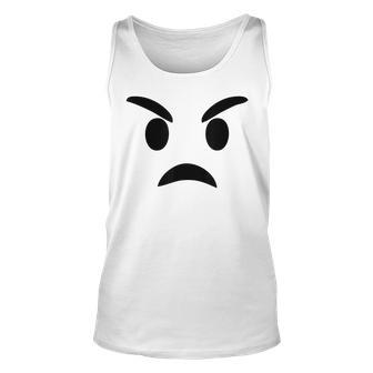 Mad Smiley Face Emoticon Funny Sarcastic Novelty Unisex Tank Top - Thegiftio UK