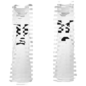 Mad Smiley Face Emoticon Funny Sarcastic Novelty Unisex Tank Top - Thegiftio