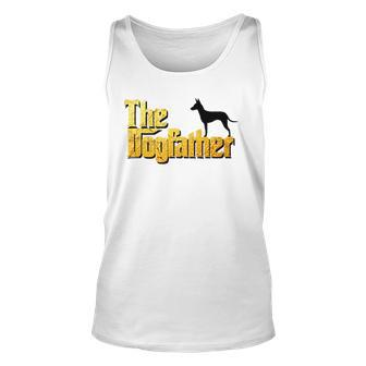Manchester Terrier Gifts - The Dogfather Gift Unisex Tank Top | Mazezy