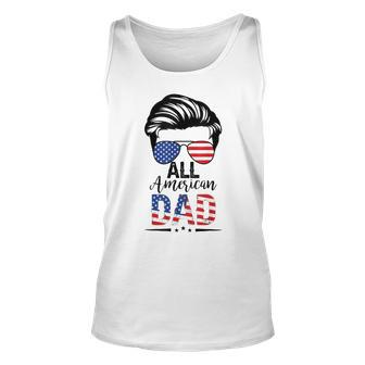 Mb35 All American Dad 4Th Of July Fathers Day Daddy Unisex Tank Top - Seseable