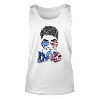 Mens 4Th Of July American Flag Dad Life Patriotic Dad Daddy Unisex Tank Top - Seseable