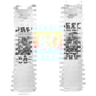 Mens Beagle Dad Father Retro Beagle Gifts Dog Dad Unisex Tank Top - Thegiftio
