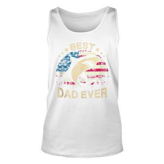 Mens Daddy Shark T Best Dad Papa Ever 4Th Of July Father Unisex Tank Top - Seseable