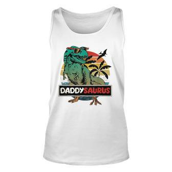 Mens Matching Family Daddysaurusrex Fathers Day Dad Unisex Tank Top | Mazezy DE