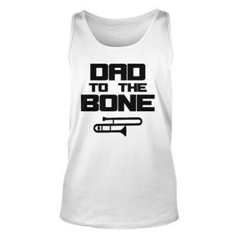 Mens School Marching Band Parent Funny Trombone Dad Unisex Tank Top | Mazezy