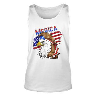 Merica Eagle American Flag Mullet Hair Redneck Hillbilly Unisex Tank Top