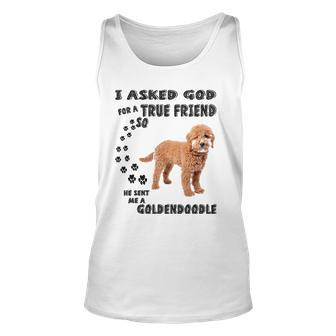 Mini Goldendoodle Quote Mom Doodle Dad Art Cute Groodle Dog Unisex Tank Top | Mazezy UK