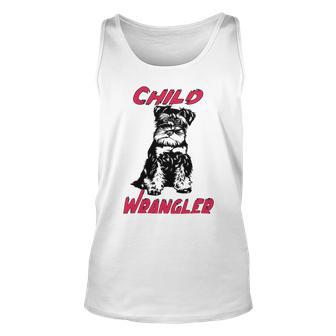 Miniature Schnauzer At Home Child Wrangler Multi Tasking Dog Unisex Tank Top | Favorety