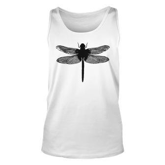Minimalist Silhouette Insect Dragonfly Dragon Fly Unisex Tank Top - Thegiftio UK