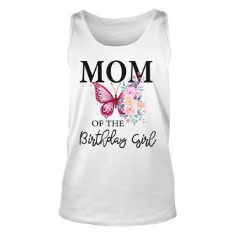 Mom 1St First Birthday Matching Family Butterfly Floral Unisex Tank Top - Seseable