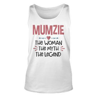 Mumzie Grandma Gift Mumzie The Woman The Myth The Legend Unisex Tank Top - Seseable