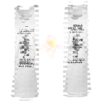 My Spirit Animal Is A Grumpy Old Giraffe Who Slaps People Unisex Tank Top - Thegiftio