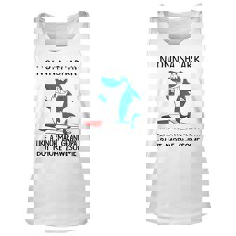 Nonna Grandpa Gift Nonna Shark Like A Normal Grandpa But More Awesome Unisex Tank Top - Seseable