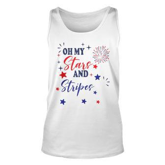 Oh My Stars And Stripes July 4Th Patriotic Fireworks Unisex Tank Top - Seseable